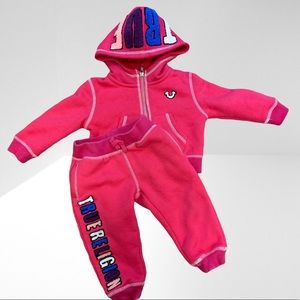 Baby Girl True Religion Jacket & Bottom Set 12M